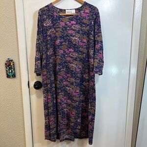 90s style Floral Print Dress